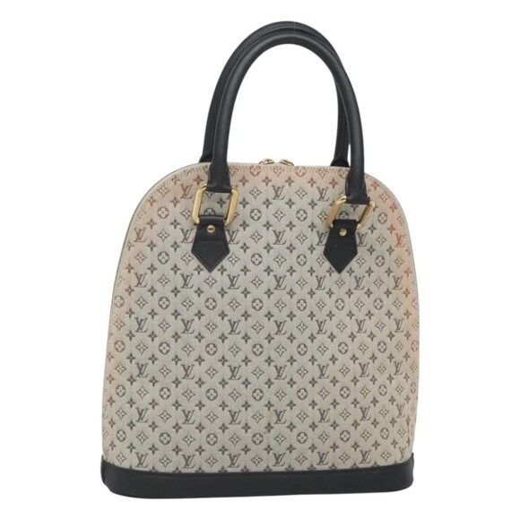 LOUIS VUITTON Monogram Mini Alma Haut Hand Bag Blue M92202 LV Auth - Picture 5 of 15